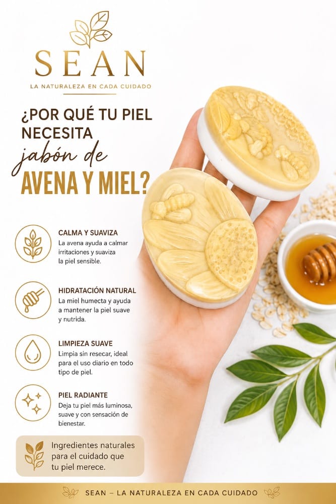 Jabón de avena y miel