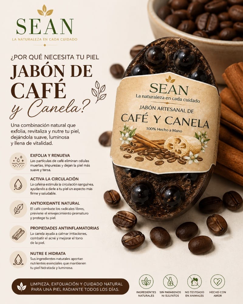 Jabón de café y canela